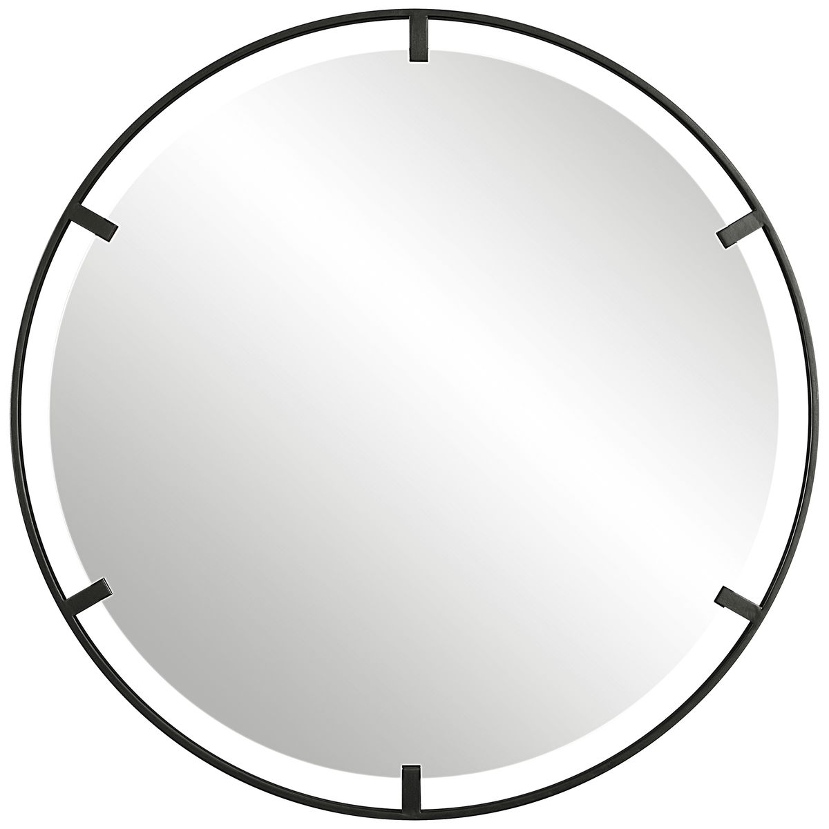 Cashel Round Iron Mirror, by Uttermost, 34" width x 34" height x 1.25" depth View 1