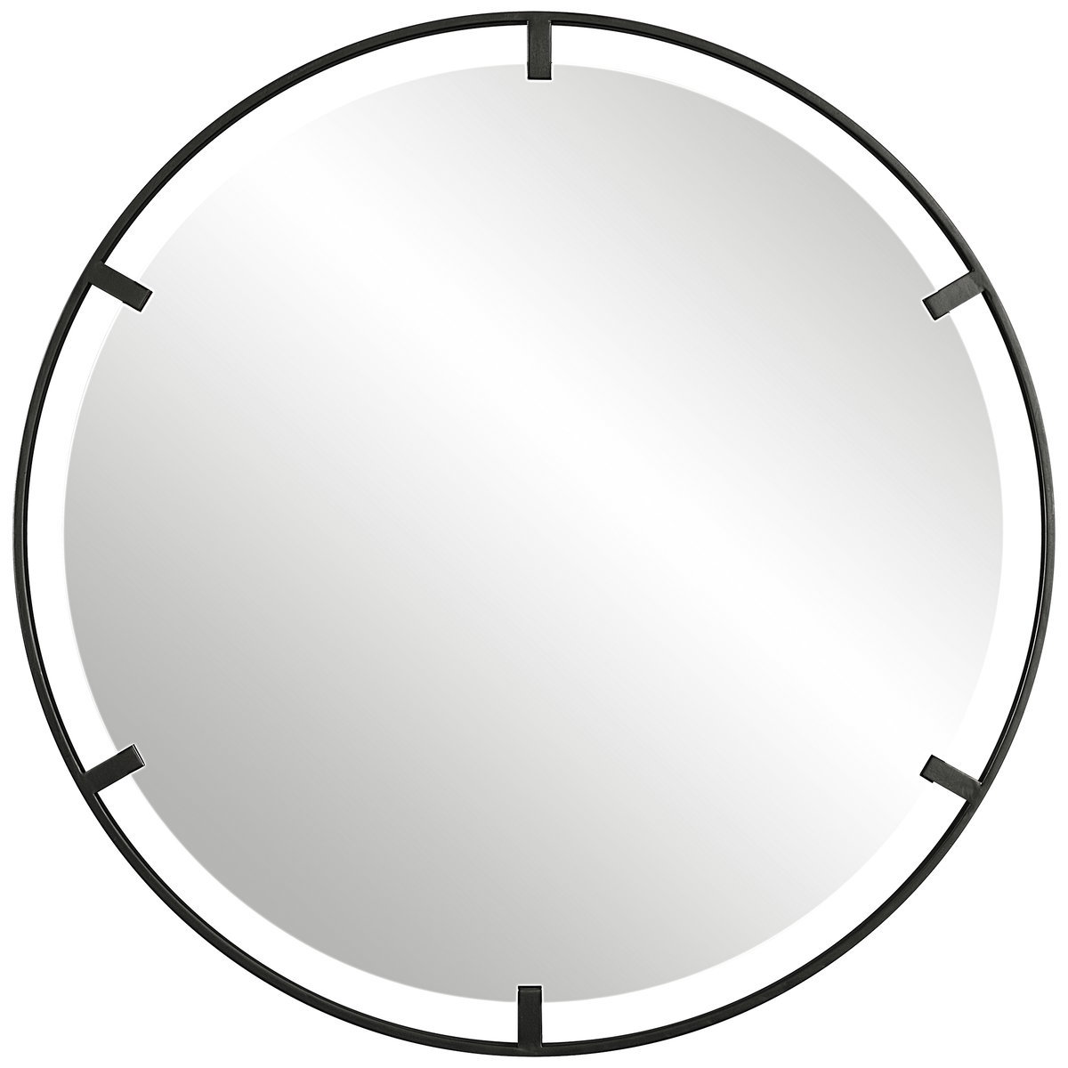 Cashel Round Iron Mirror, by Uttermost, 34" width x 34" height x 1.25" depth View 1