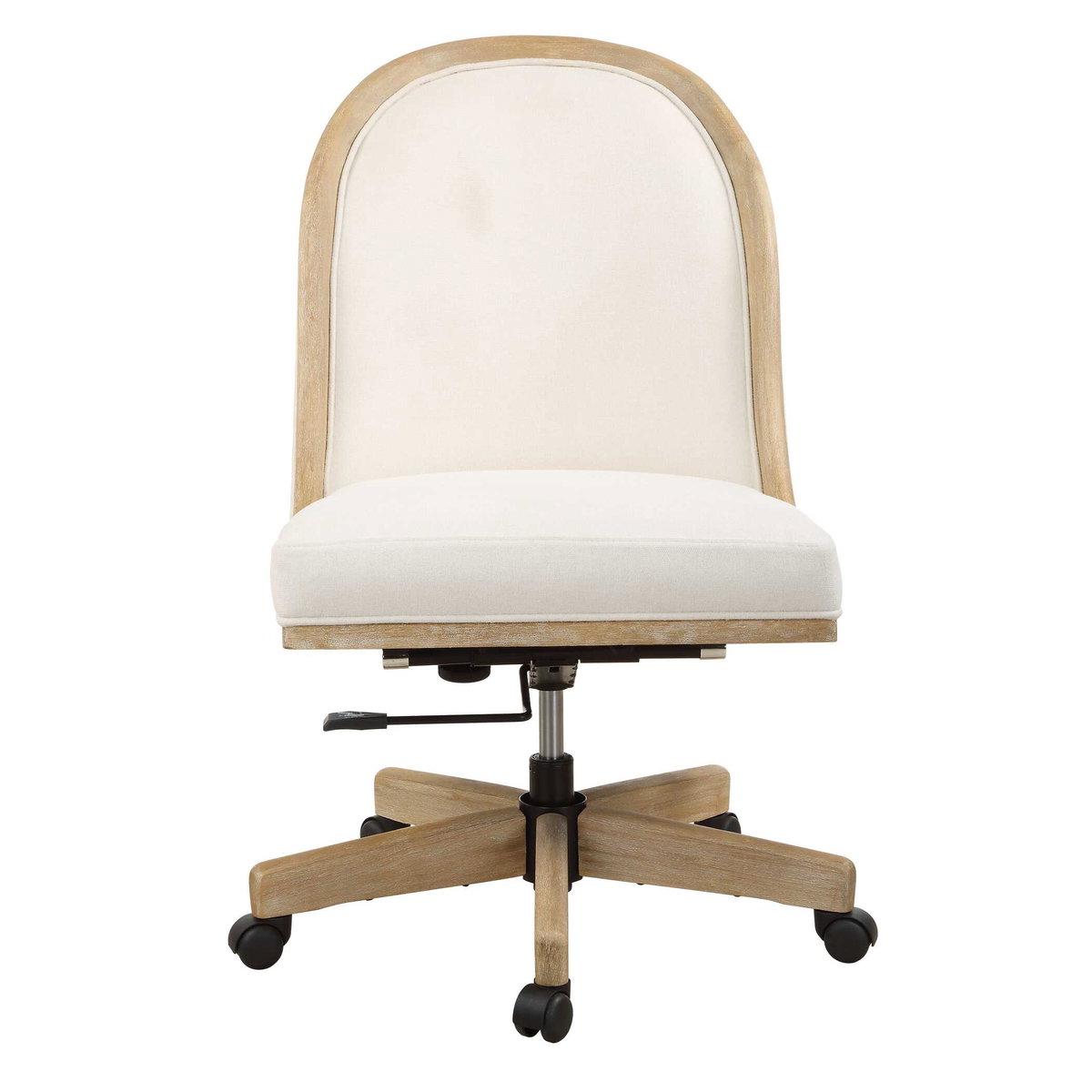 Lithe Light Oak Desk Chair, Accent Chair by Uttermost, 22.5" width x 37.5" height x 26.5" depth View 9