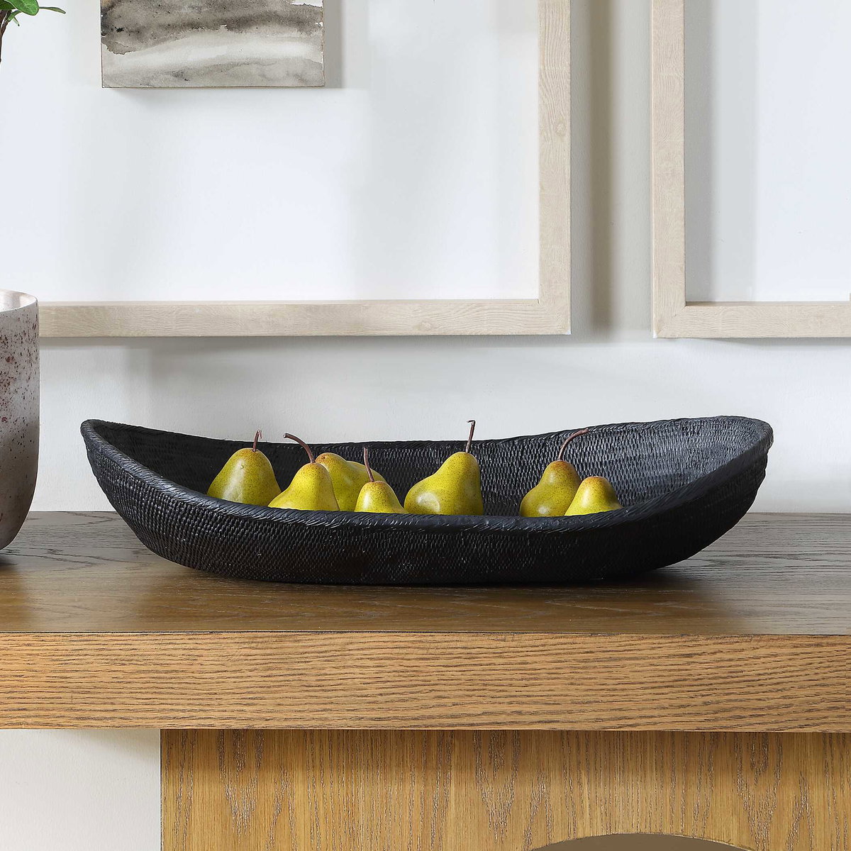 Ember Weave Indoor-Outdoor Oblong Bowl, Decorative Tray by Uttermost, 23" width x 4.75" height x 13.75" depth View 3