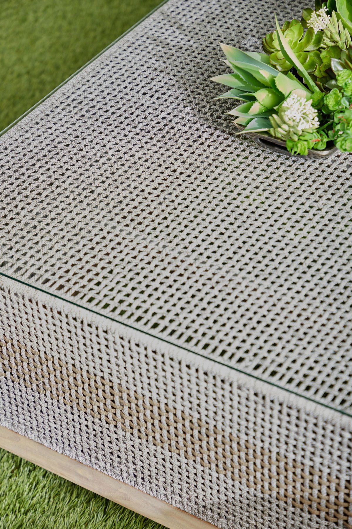 Tapestry Outdoor Coffee Table, by Essentials for Living, 50" width x 17" height x 28" depth View 5