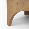 Shima Oval Light Brown Wood with Arched Legs Coffee Table, by Mercana, 48" length x 28" width x 16" height thumbnail 10