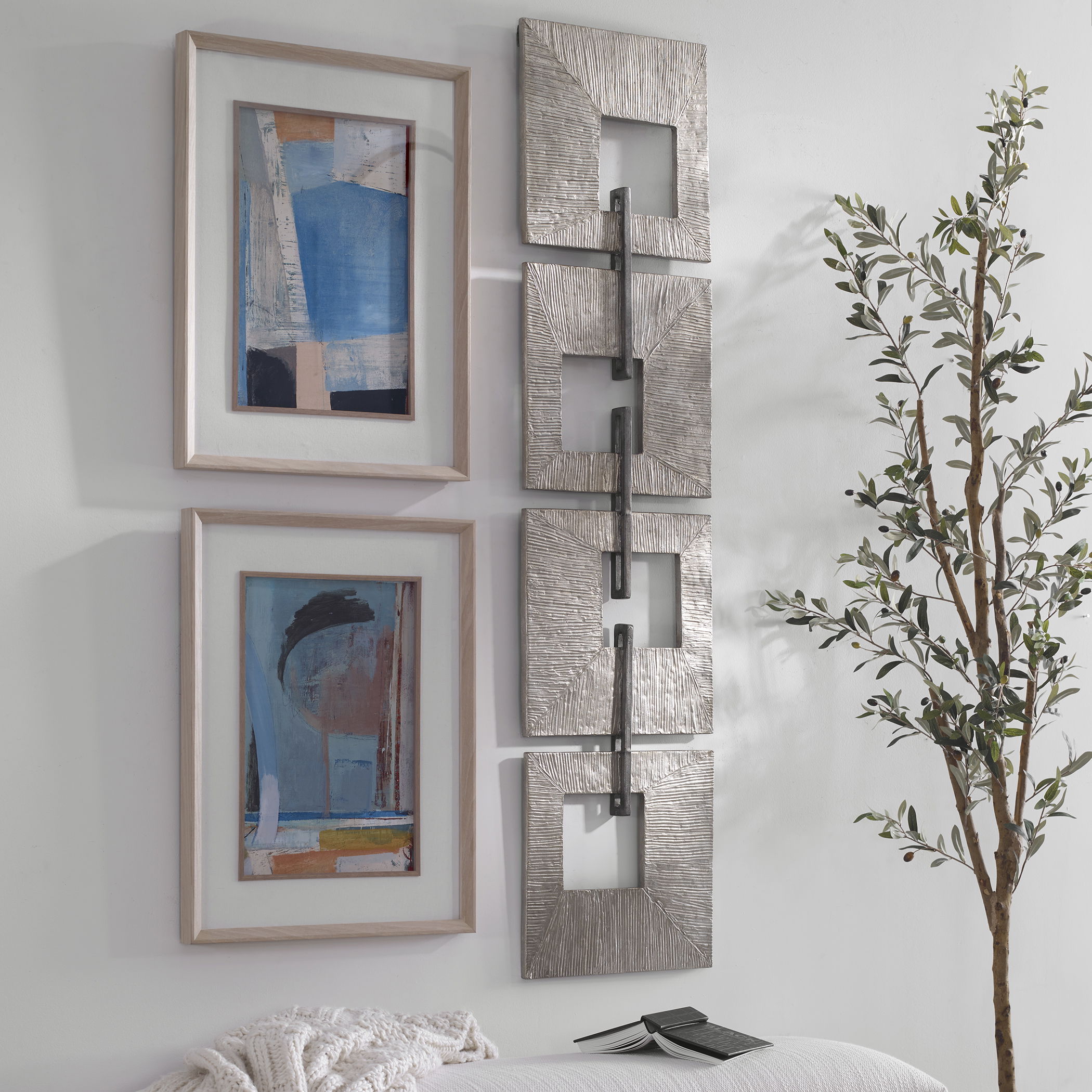 Linked Champagne Metal Wall Decor large image 