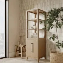 Online Designer Bathroom Alsup Solid Wood Freestanding Linen Cabinet