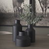 Tosca Medium Matte Black Metal Vase, by Mercana, 9.06" length x 9.06" width x 7.87" height thumbnail 4