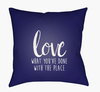 Love The Place Accent Pillow, Decorative Pillow by Surya, 18" length x 18" width thumbnail