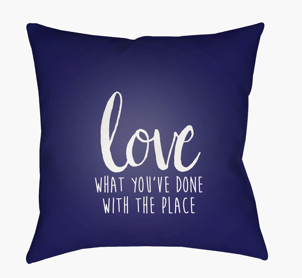Love The Place Accent Pillow, Decorative Pillow by Surya, 18" length x 18" width