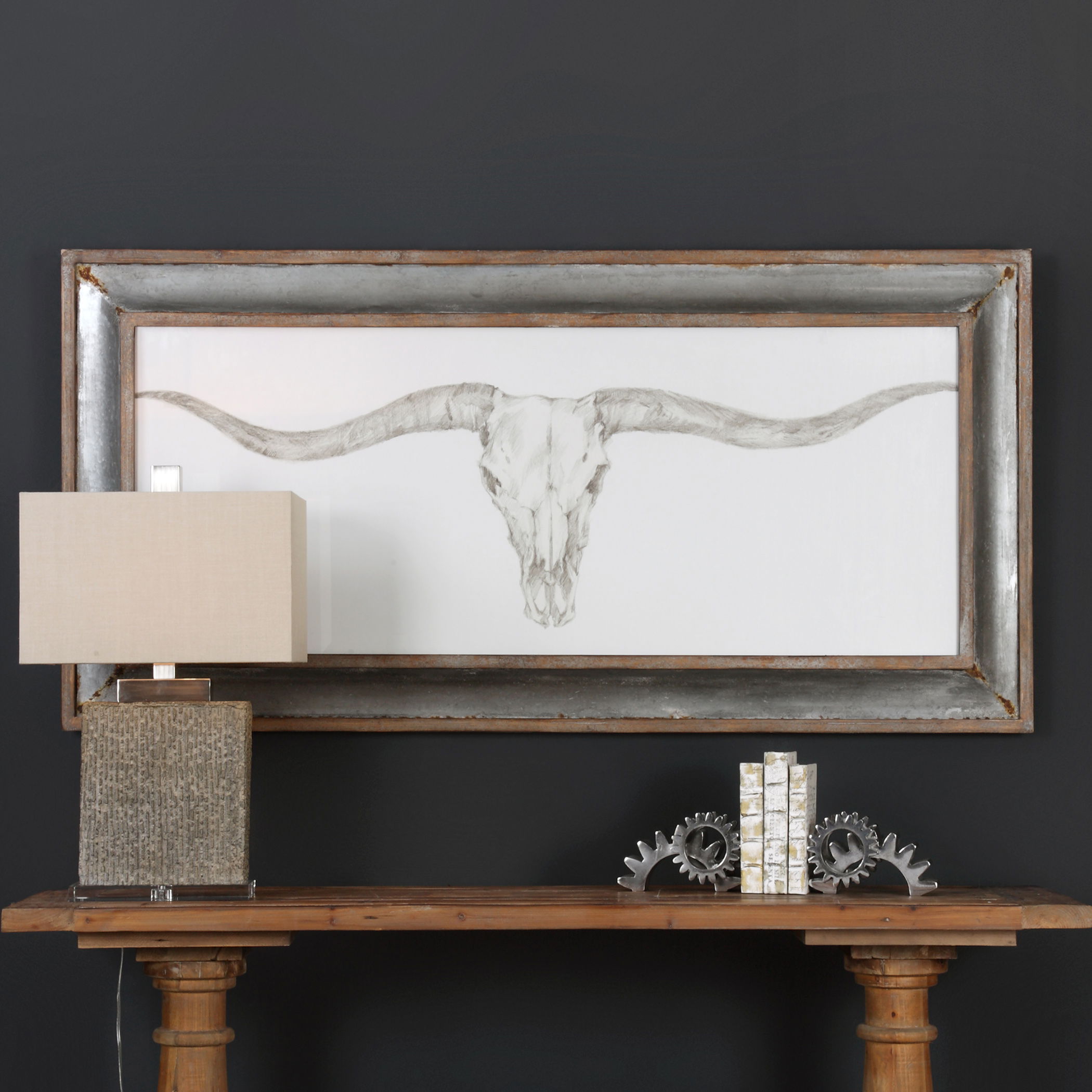 Western Skull Mount Print large image 
