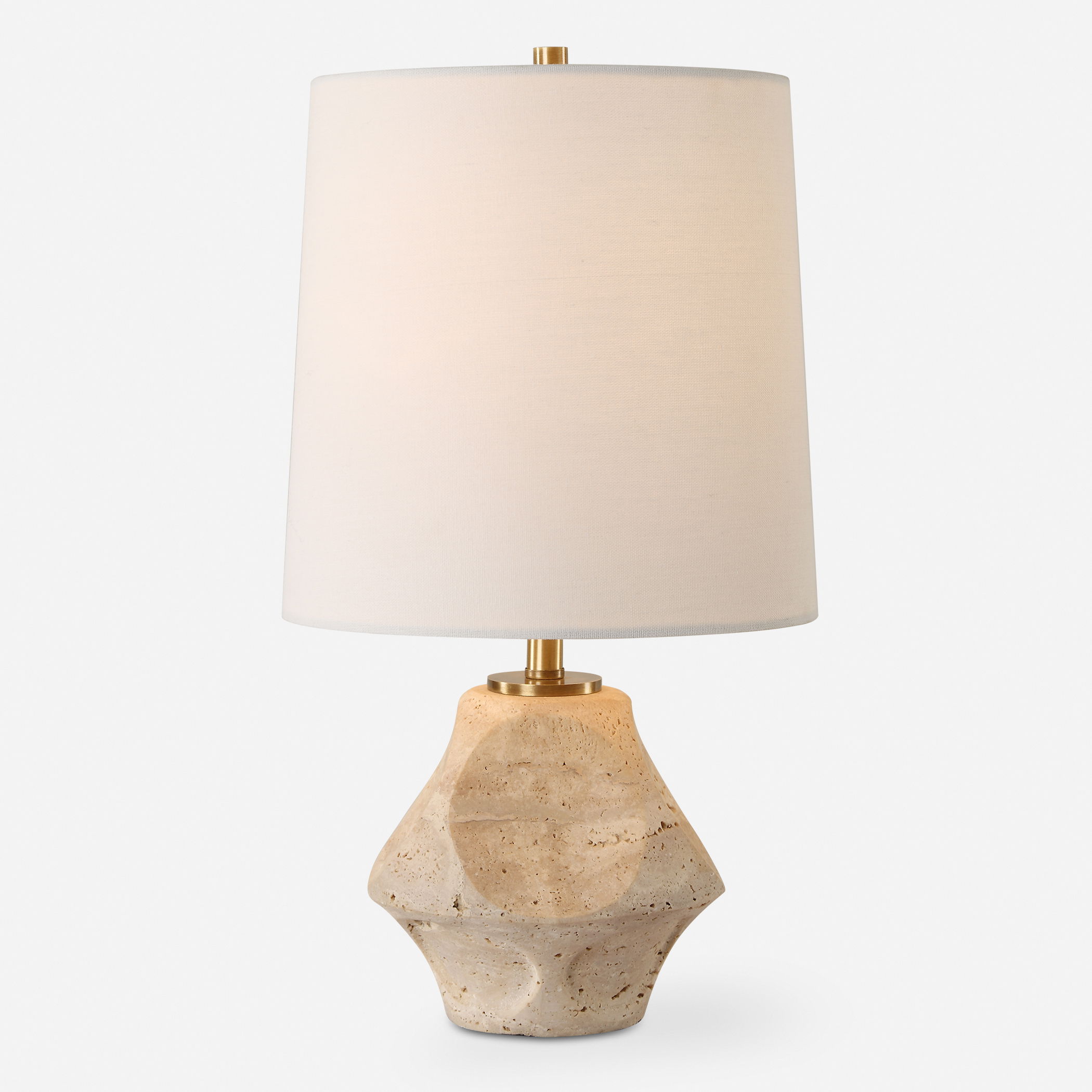 Indent Travertine Accent Lamp large image 