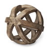 Tibik 8L x 8W Natural Wooden Orb, Decorative Object by Mercana, 8" length x 8" width x 8" height thumbnail 1