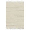 Keoka Striped Hand-Knotted Wool Area Rug in Cream/Gray thumbnail 0