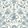 Deep Sea Toile Blue Wallpaper, by York Wall, 33' length x 1'8.5" width x 0.02" depth thumbnail 1