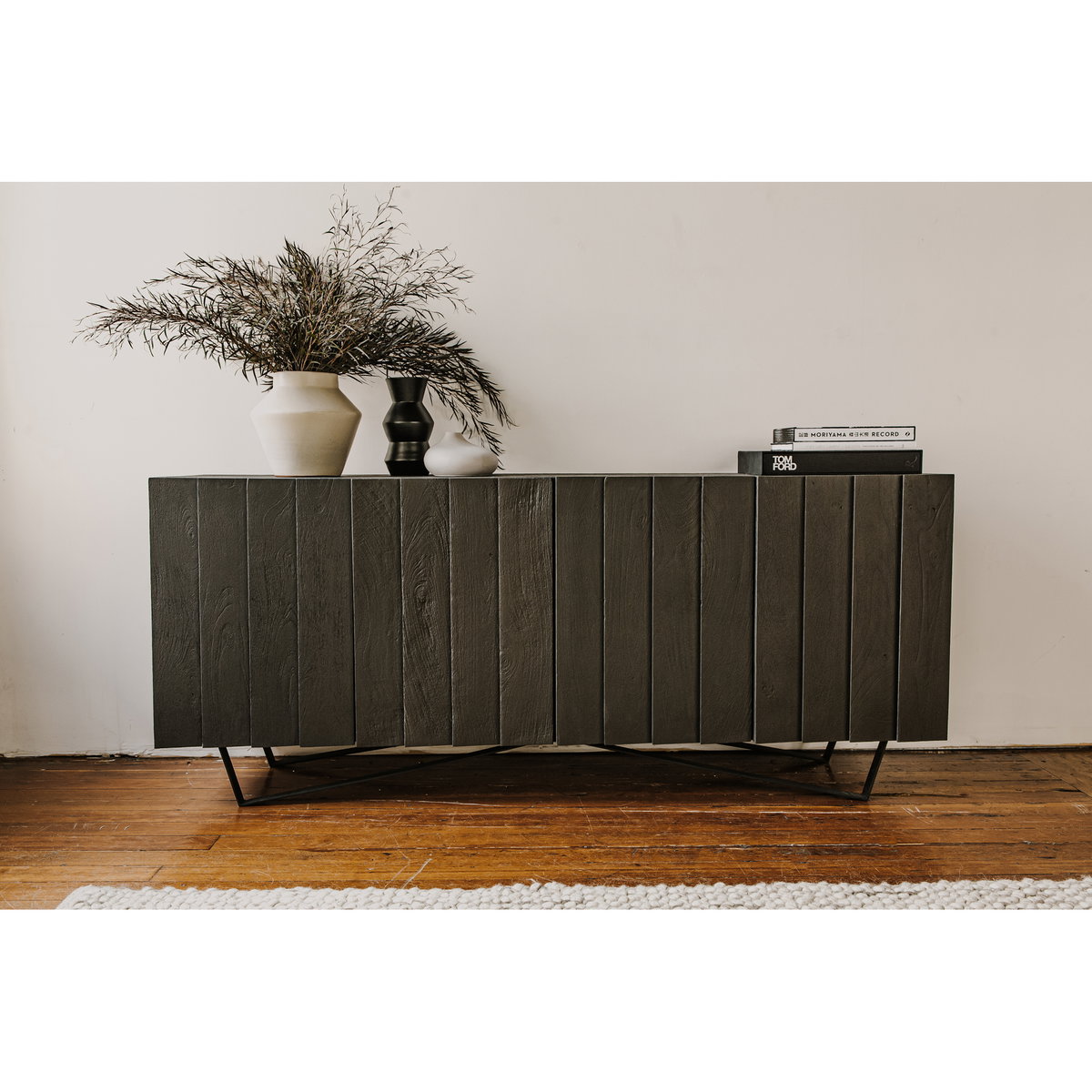 Brolio Sideboard Charcoal, Cabinets & Sideboard by Moe's Home, 71" width x 30" height x 16" depth View 8