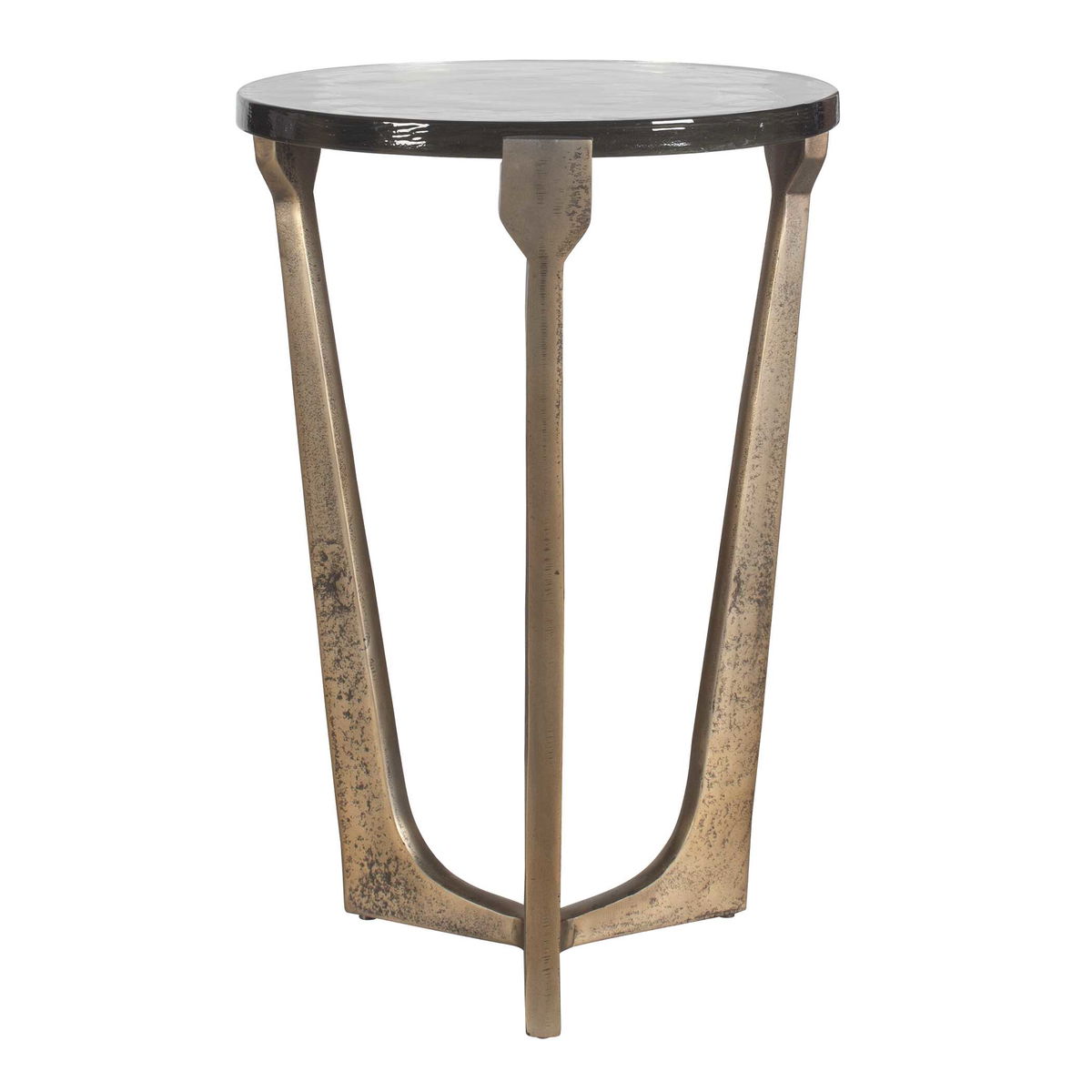 Bohdi Outdoor Brass Accent Table, Outdoor Table by Uttermost, 1'3" width x 1'10" height x 1'3" depth View 4