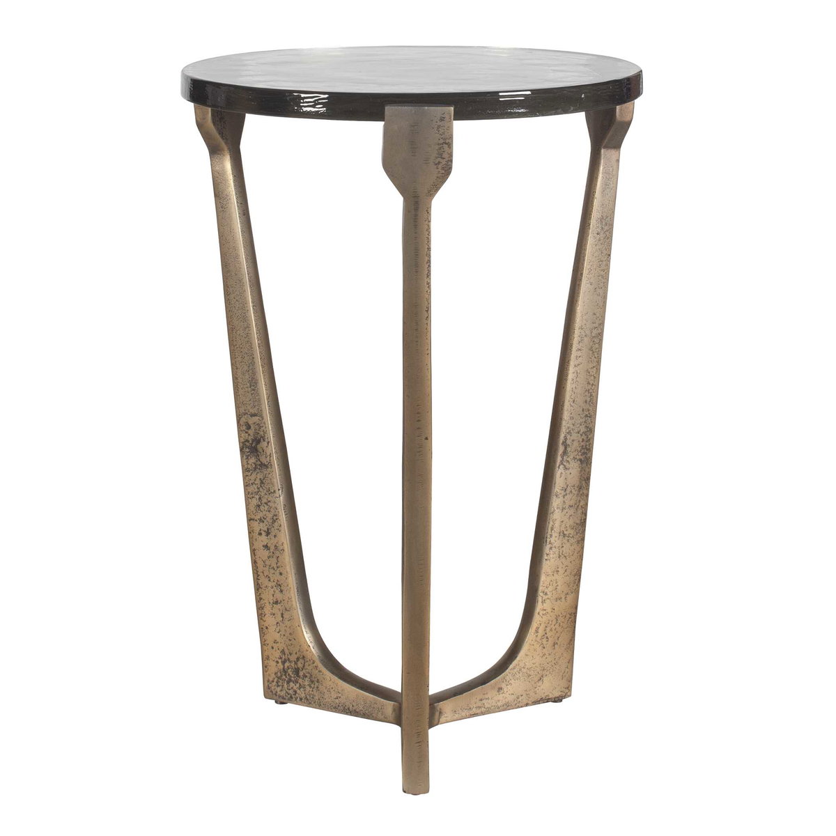 Bohdi Outdoor Brass Accent Table, Outdoor Table by Uttermost, 1'3" width x 1'10" height x 1'3" depth View 4