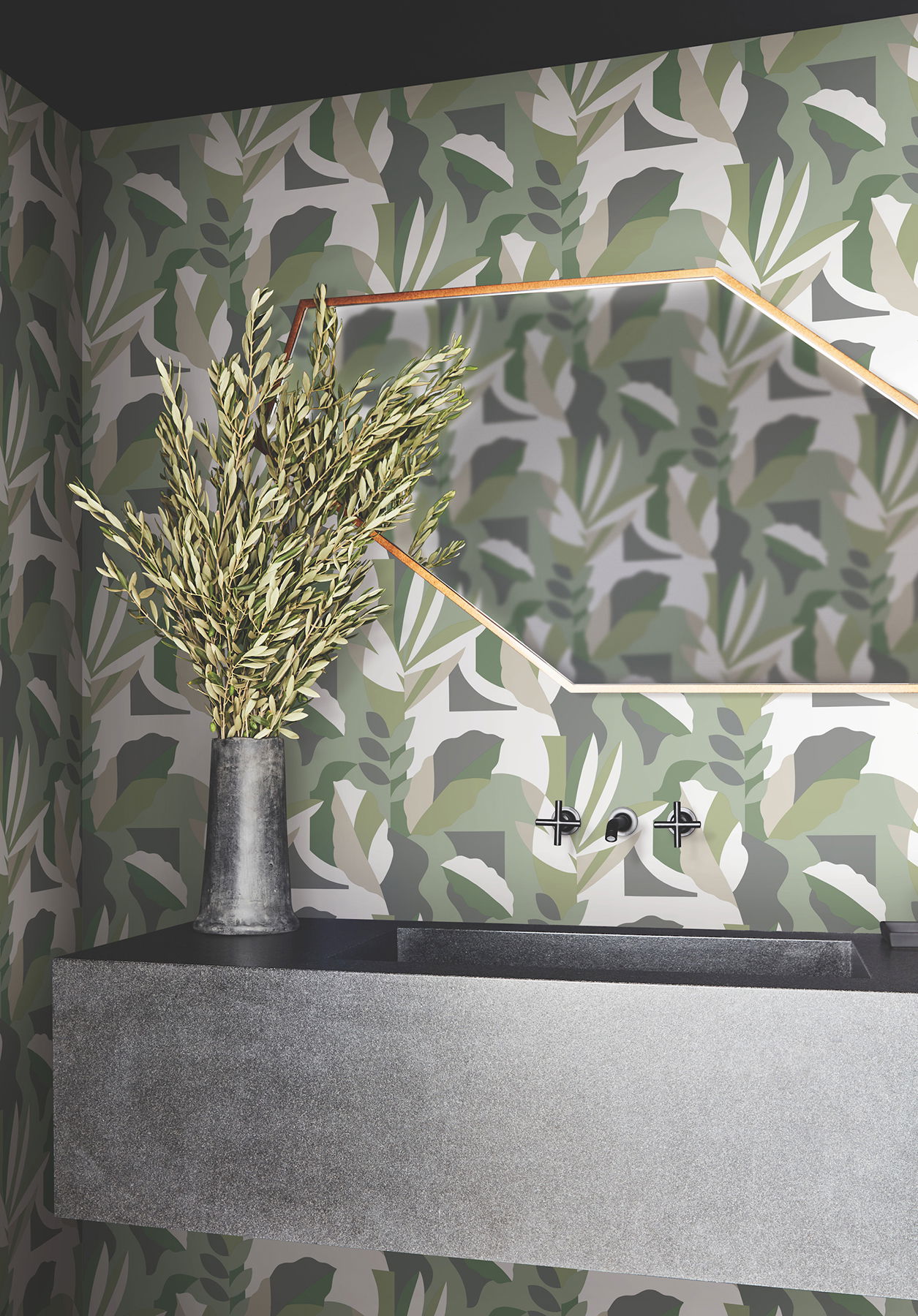 Papier Colle Green Wallpaper large image 