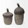 Mandor I (Small) 6L x 6W Brown Resin Acorn Box, Boxe by Mercana, 5.51" length x 5.51" width x 8.66" height thumbnail 3