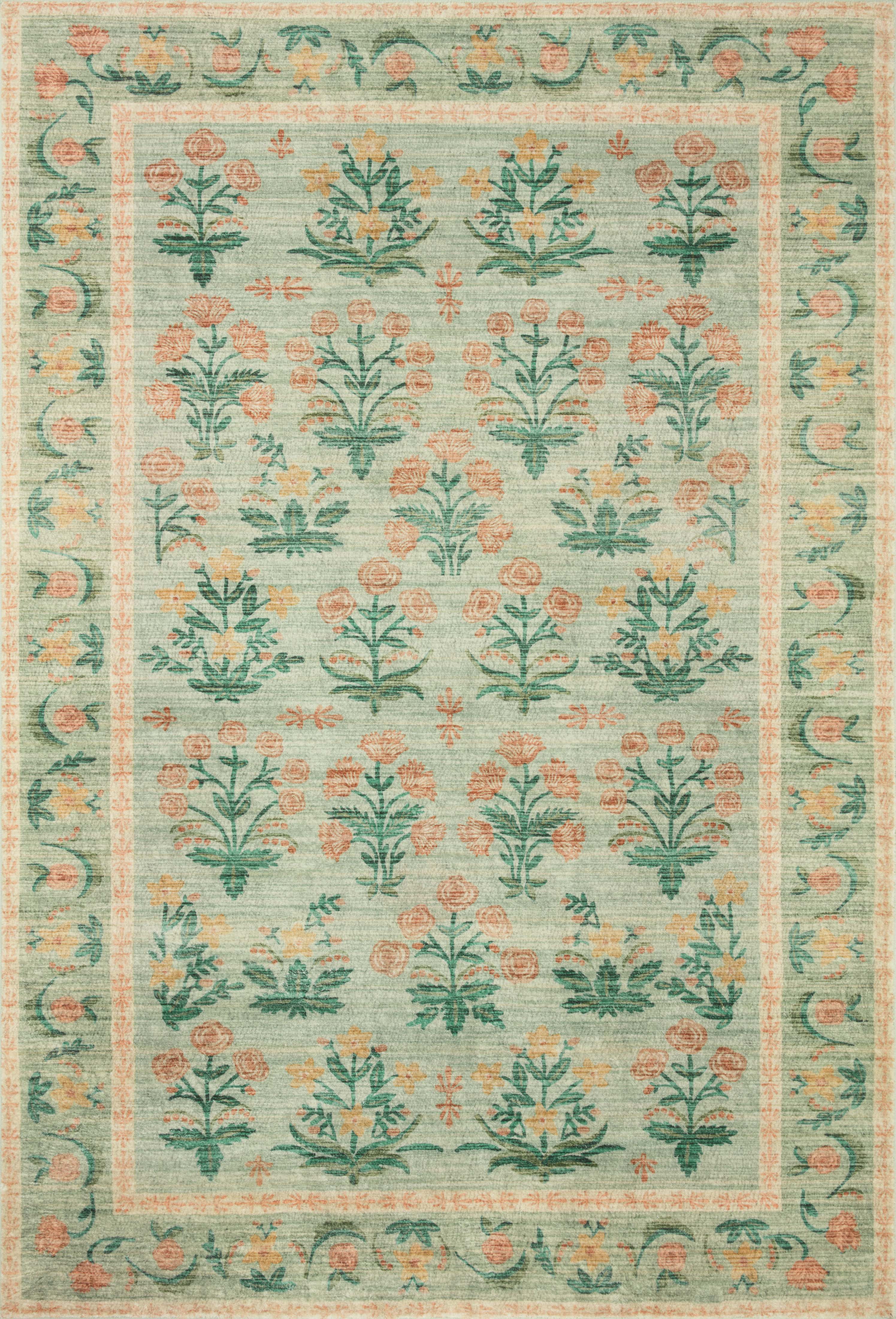 Rifle Paper Co. x Loloi Eden Rug, 2'6" length x 9'6" width View 1