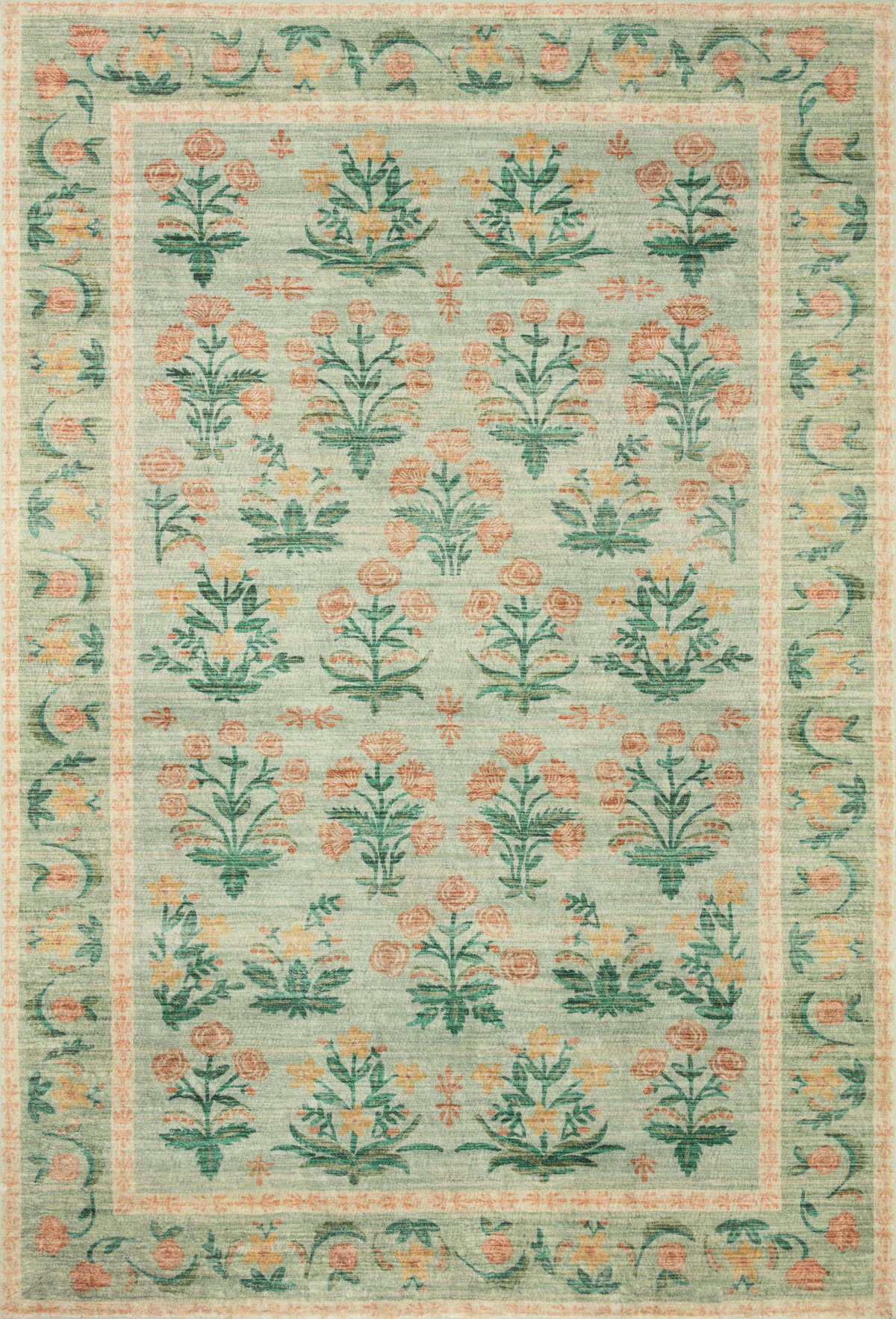 Rifle Paper Co. x Loloi Eden Rug, 2'6" length x 9'6" width View 1