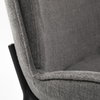 Inala Curved Back Dining Side Chair | Grey Fabric with Metal, Dining Chair by Mercana, 21.26" length x 25.59" width x 34.25" height thumbnail 11