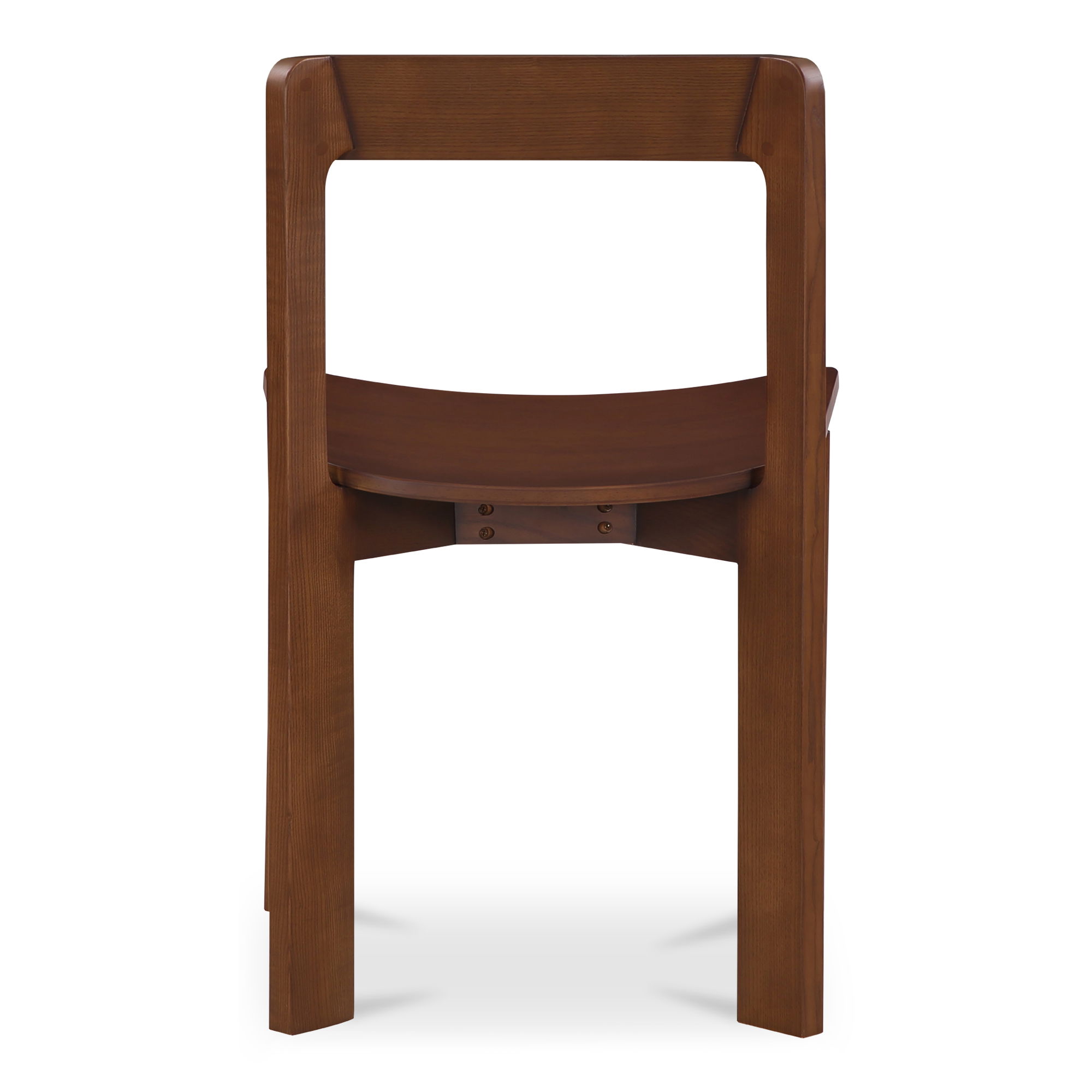 Daifuku Dining Chair Brown – Set Of Two, by Moe's Home, 22" width x 31.5" height x 20.55" depth View 4