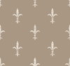 Fleur De Lis Cream Wallpaper, by York Wall, 27' length x 2'3" width x 0.02" depth thumbnail