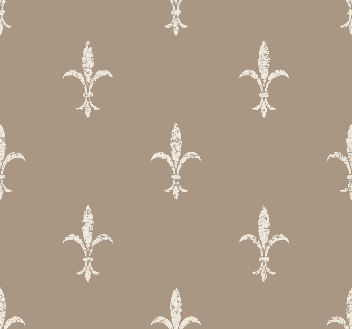 Fleur De Lis Cream Wallpaper, by York Wall, 27' length x 2'3" width x 0.02" depth