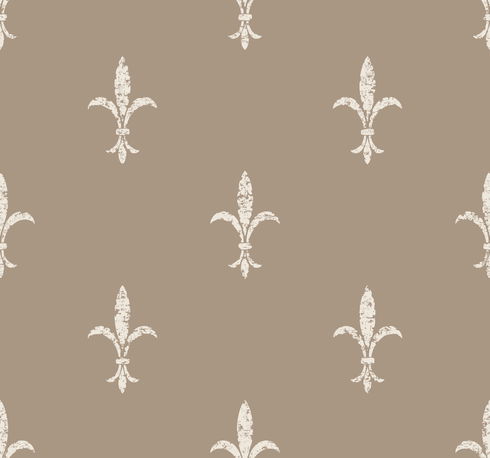 Fleur De Lis Cream Wallpaper