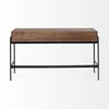 Glenn III 56L x 14W Dark Brown Wood with Black Iron Frame, 4 Drawer Console Table, by Mercana, 55.5" length x 14.5" width x 30" height thumbnail 7