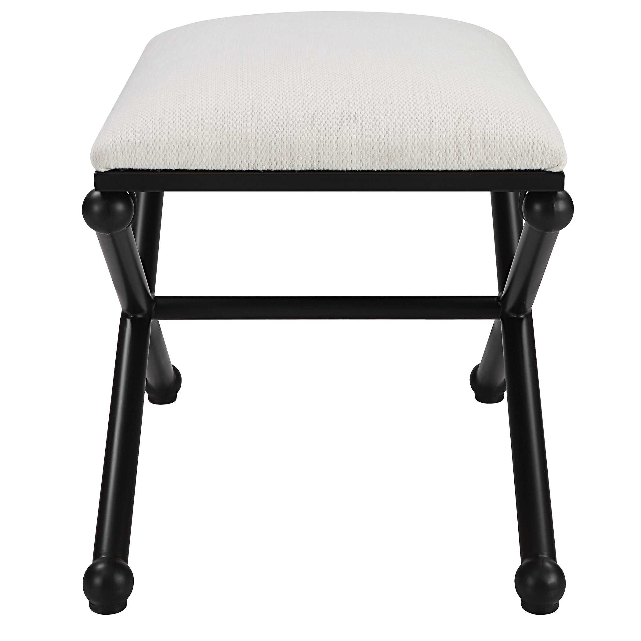 Andrews White Small Bench large image 