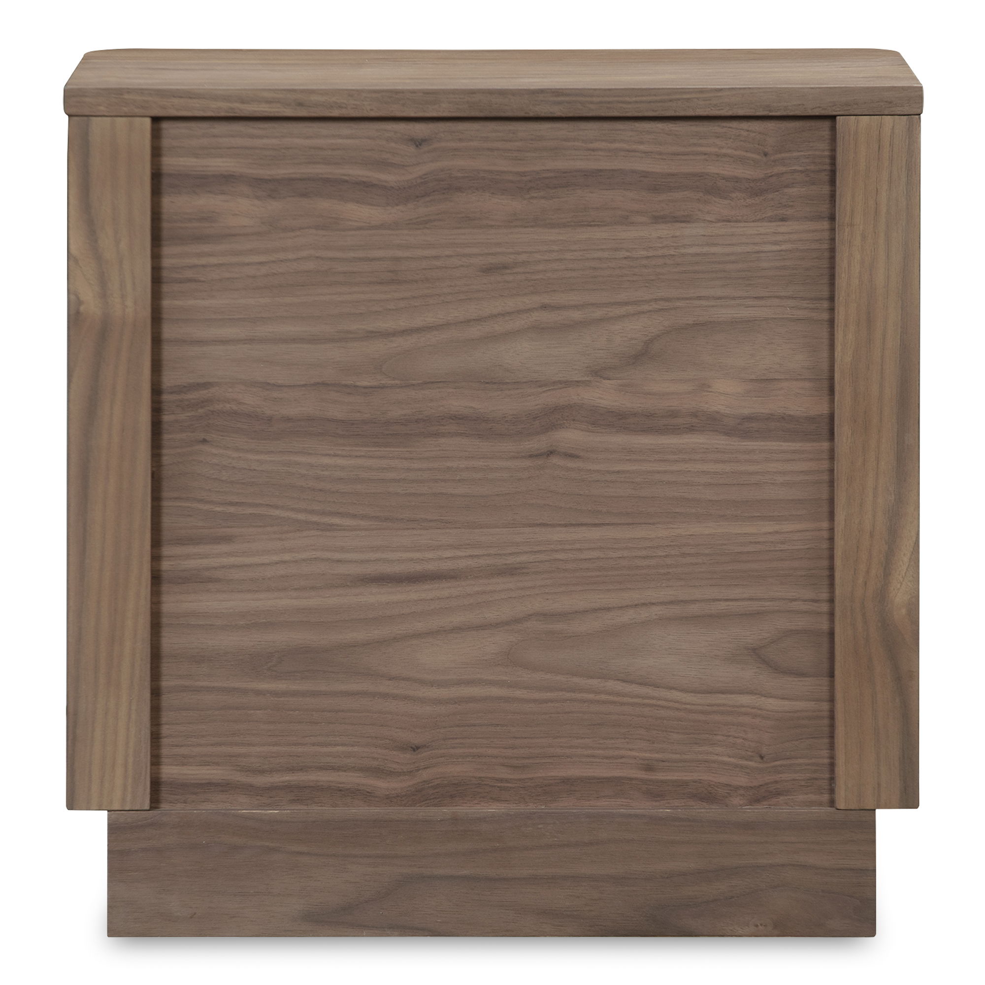 Round Off Tall Nightstand Walnut Brown, by Moe's Home, 20" width x 20" height x 15" depth View 3