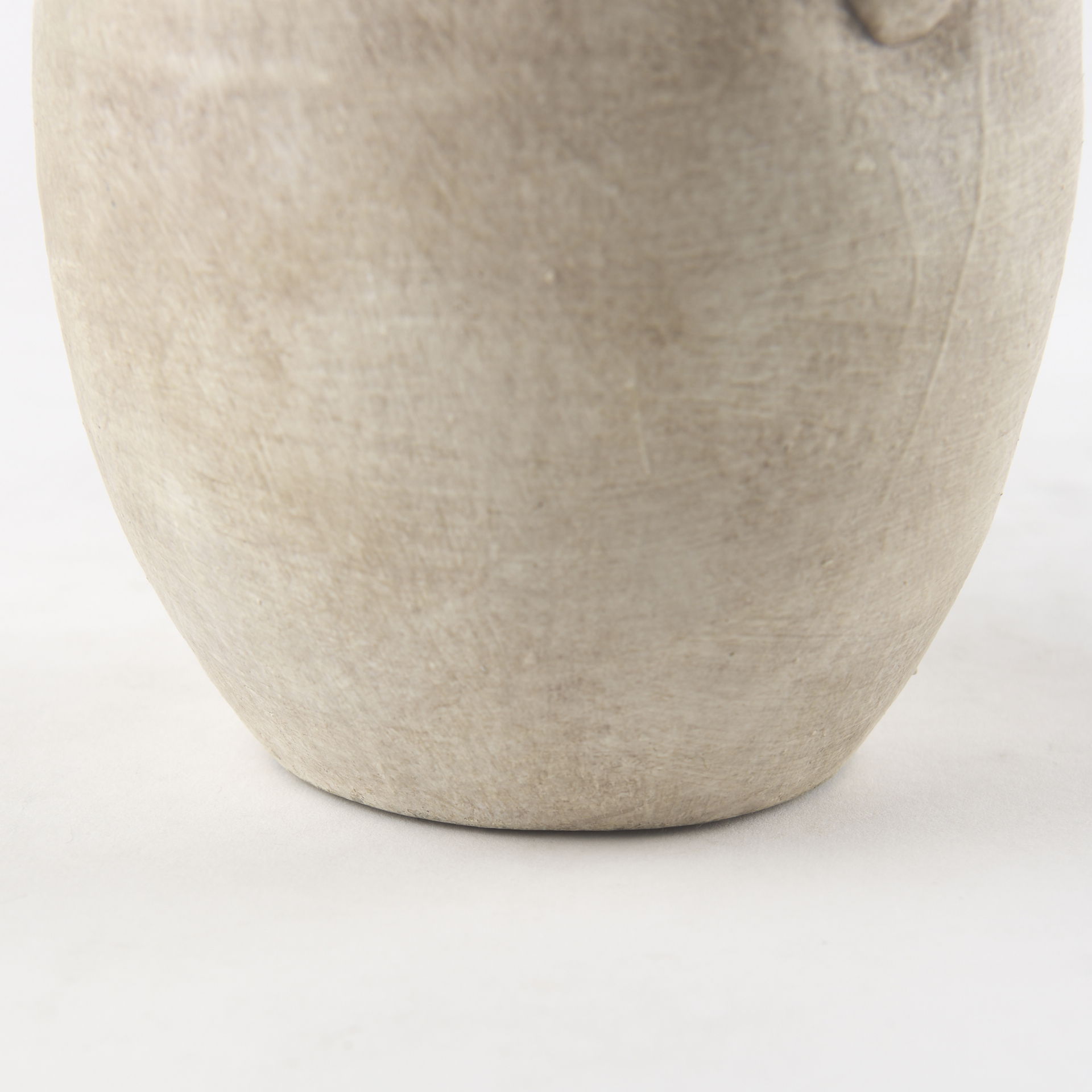 Zenni   Warm Beige Ceramic Vase, by Mercana, 5.32" length x 5.32" width x 9.25" height View 8
