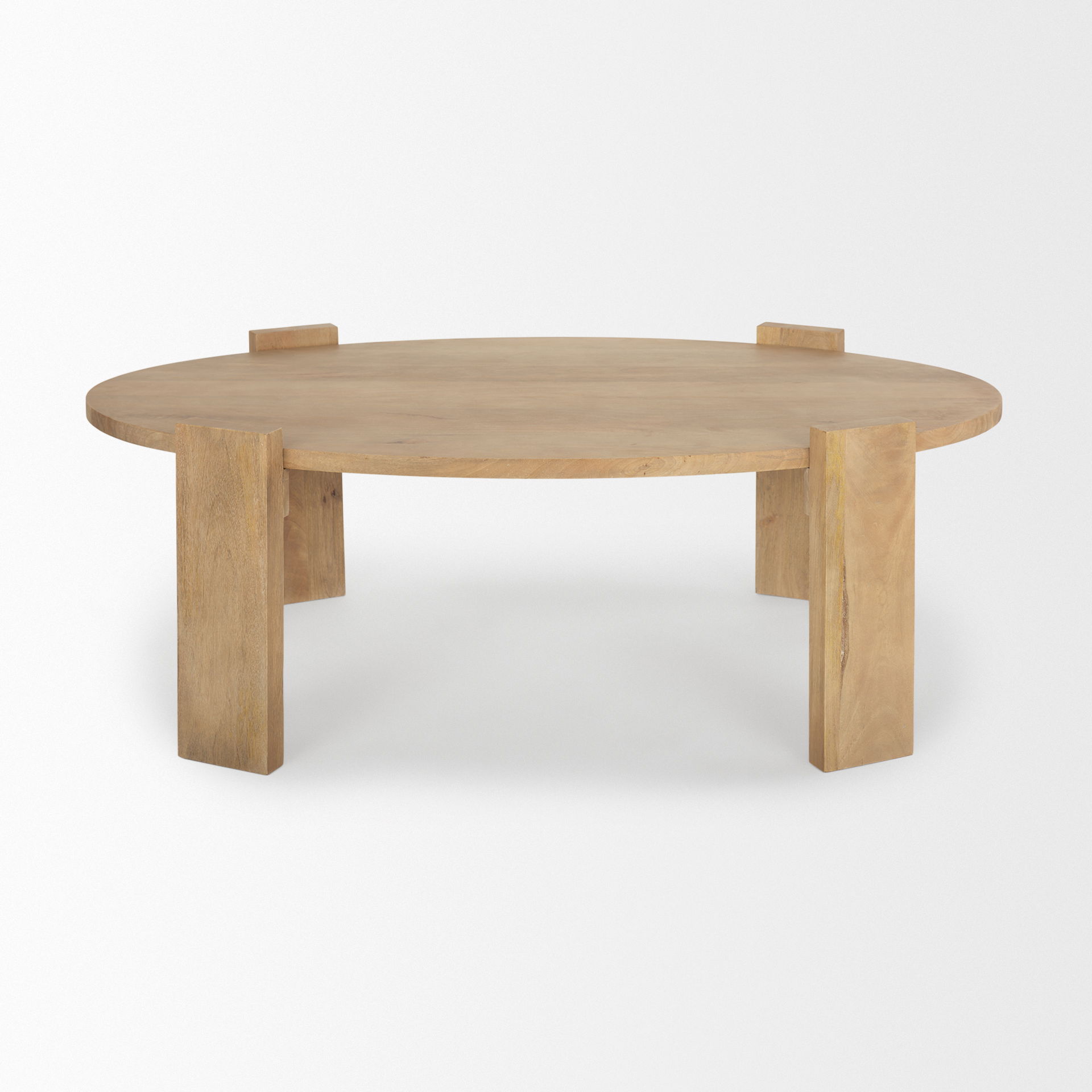 Evelyn Light Brown Oblong Coffee Table large image 