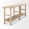 Rosie 76.8' Blonde Wood Console Table, by Mercana, 76.75" length x 16" width x 30" height thumbnail 6