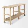 Rosie Large Blonde Wood Console Table, by Mercana, 76.75" length x 16" width x 30" height thumbnail 6