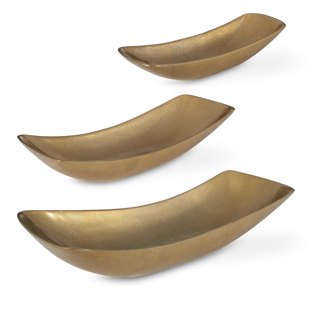 Anas Antique Brass Bowls Set/3, Decorative Tray by Uttermost, 20" width x 4.25" height x 7.75" depth View 1