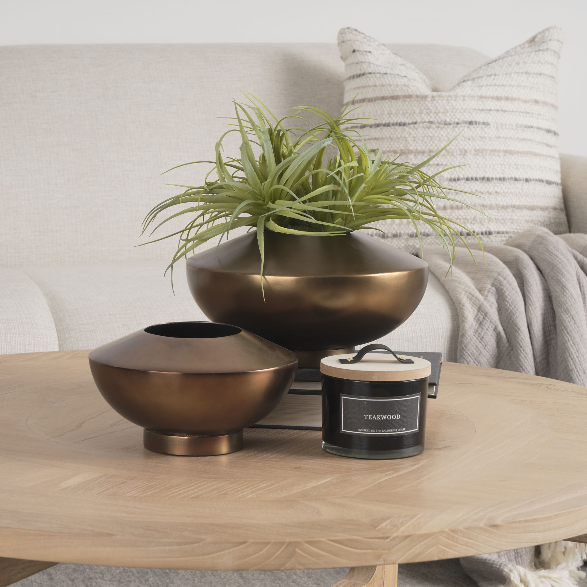 Quiana Large Gold Metal Vase, by Mercana, 10.5" length x 10.5" width x 6" height View 3