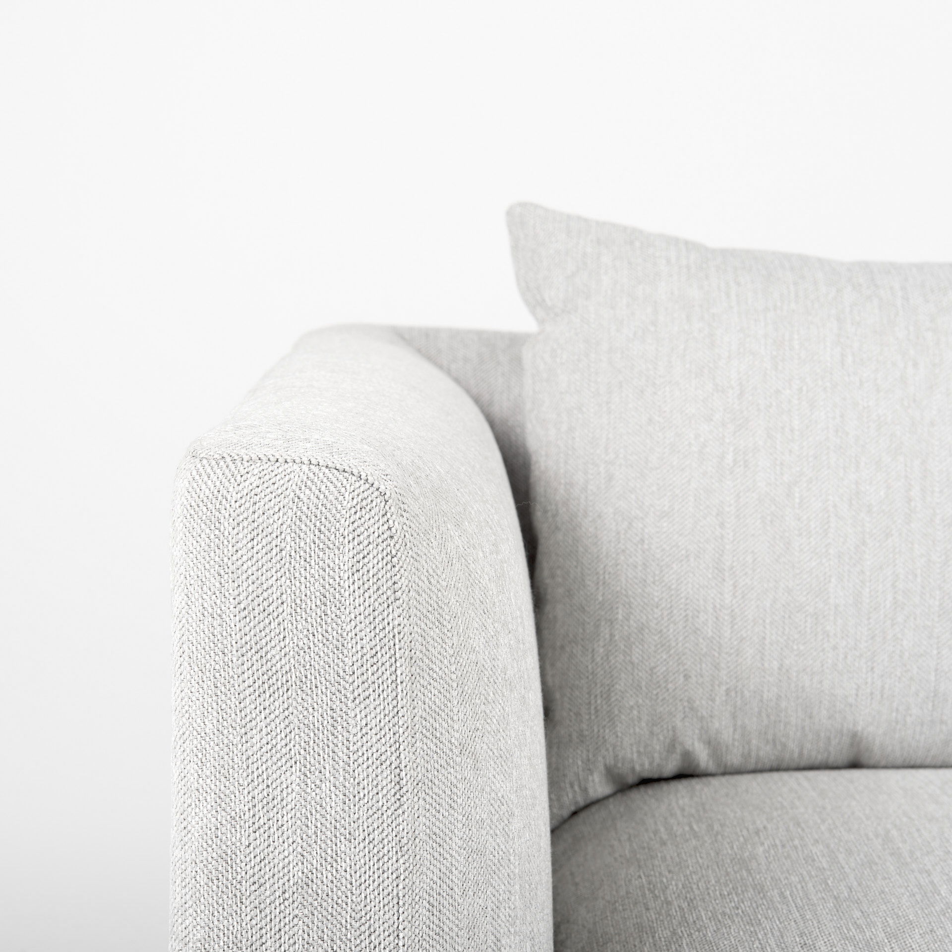 Valence 37.8L x 38.6W x 28.3H Light Gray Corner Sectional Piece, Sectional Sofa by Mercana, 37.8" length x 38.58" width x 28.35" height View 10