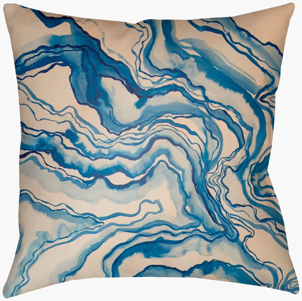 Watercolor Marble Accent Pillow, Decorative Pillow by Surya, 16" length x 16" width