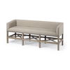 Bergen 60L x 19W Beige Fabric Covered Seat with Brown Wood Frame Accent Bench 0 Bergen 60L x 19W Beige Fabric Covered Seat with Brown Wood Frame Accent Bench thumbnail 0