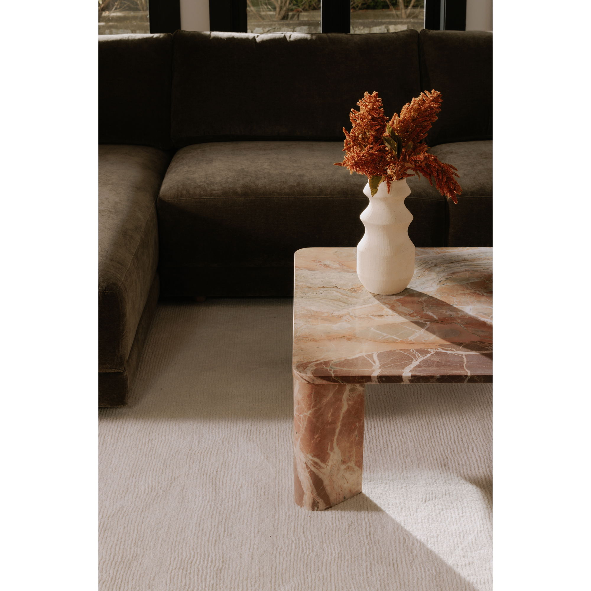 Segment Coffee Table Orange Levante Marble large image 