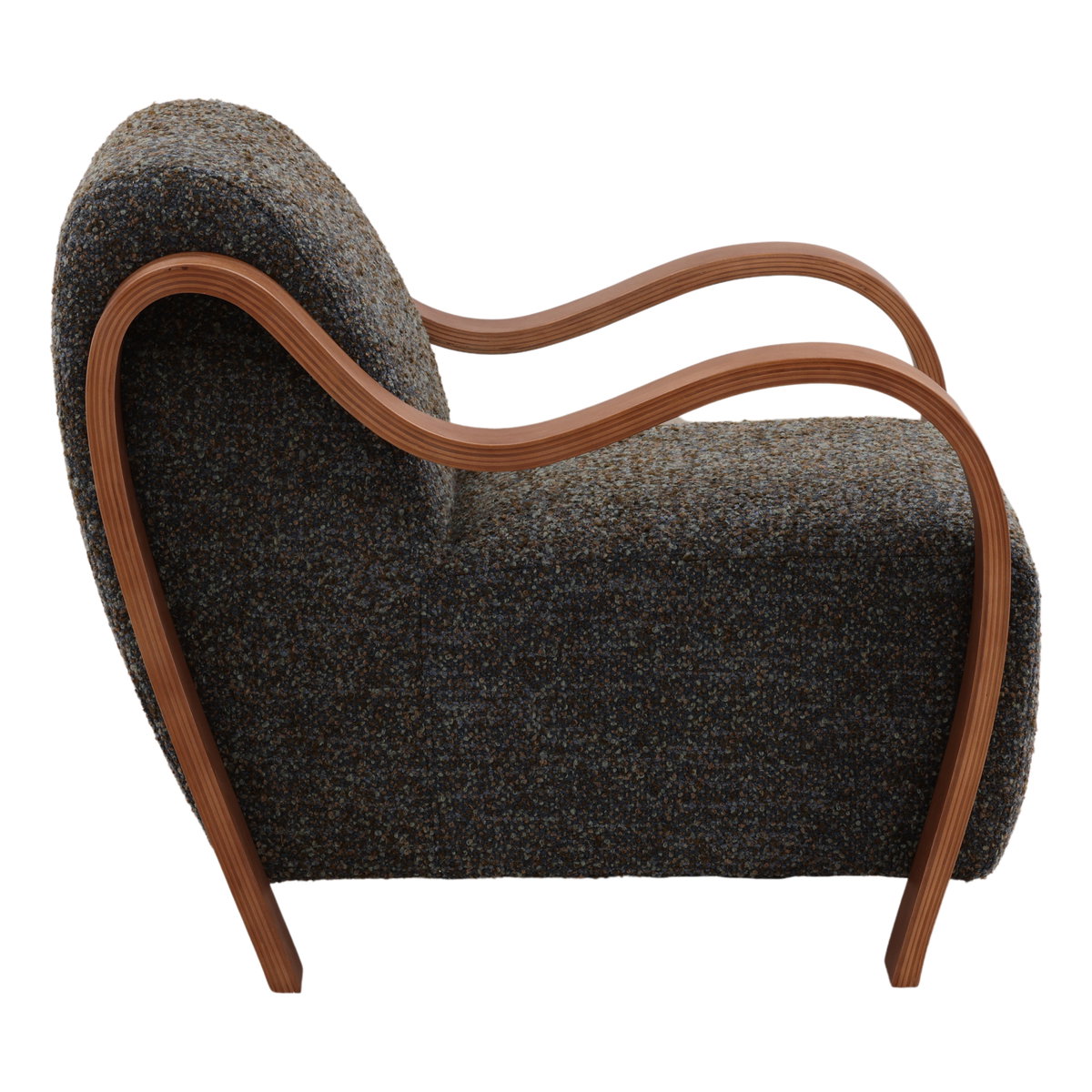 Amabel Occasional Chair Blue, Accent Chair by Dovetail, 30" width x 28.75" height x 36.5" depth View 3