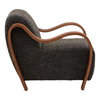 Amabel Occasional Chair Blue, Accent Chair by Dovetail, 30" width x 28.75" height x 36.5" depth thumbnail 3