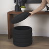 Elise Black Boucle Upholstered Storage Ottoman thumbnail 2