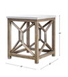 Catali Stone End Table, Furniture by Uttermost, 22" width x 26" height x 22" depth thumbnail 3