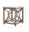 Catali Stone End Table, Side & End Table by Uttermost, 22" width x 26" height x 22" depth thumbnail 3