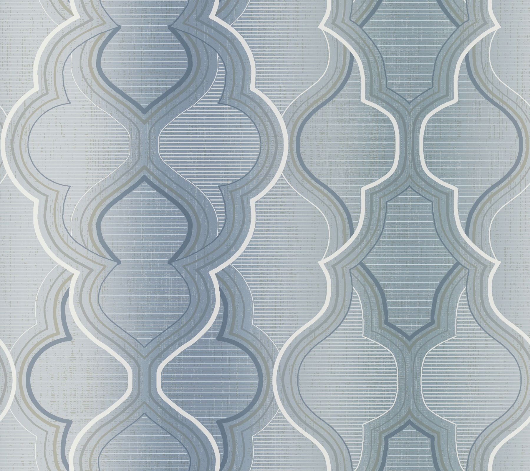 Modern Ombre Damask Blue Wallpaper large image 