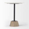 Maxwell Marble Top Pedestal End/Side Table, Side & End Table by Mercana, 20" length x 20" width x 24" height thumbnail 3