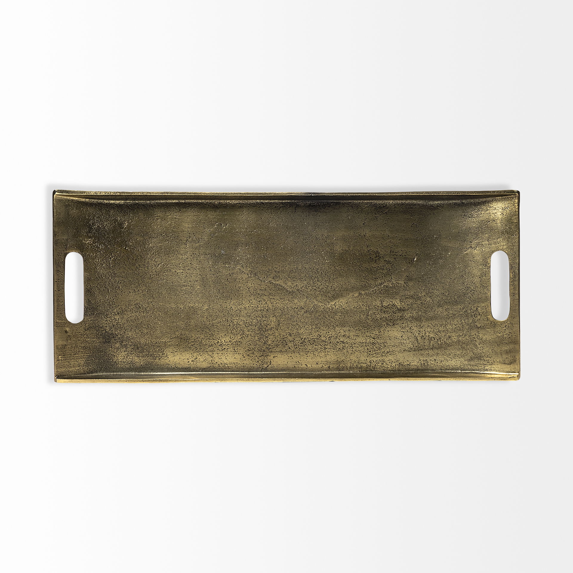 Drey 24L x 10W Gold Rectangular Tray, Decorative Tray by Mercana, 24" length x 9.75" width x 1" height View 8
