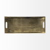 Drey 24L x 10W Gold Rectangular Tray, Decorative Tray by Mercana, 24" length x 9.75" width x 1" height thumbnail 8